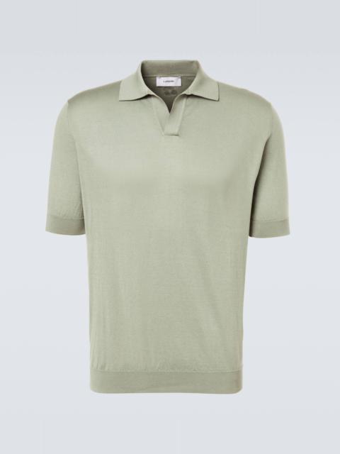 LARDINI Cotton piqué polo shirt