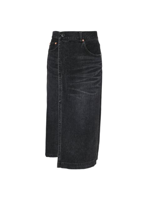 sacai Midi Denim Skirt
