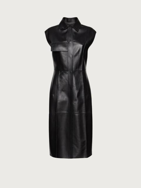 FERRAGAMO NAPPA LEATHER DRESS