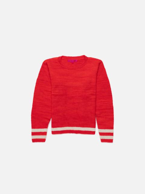 The Elder Statesman FLACO STRIPE BOXY CREW