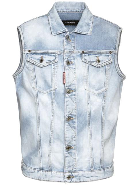 DSQUARED2 STRETCH COTTON DENIM VEST