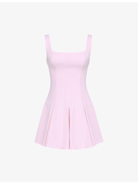 House of CB Amelie Square-Neck Stretch-Crepe Mini Dress