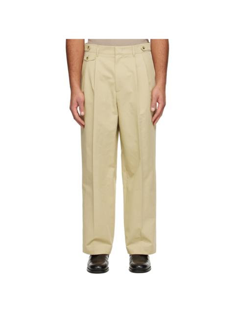 LE17SEPTEMBRE Beige Two Tuck Trousers
