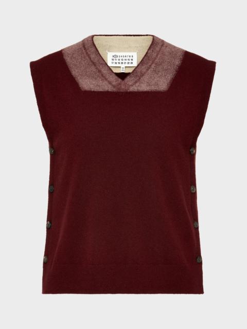 Maison Margiela Two-Tone Virgin Wool Vest
