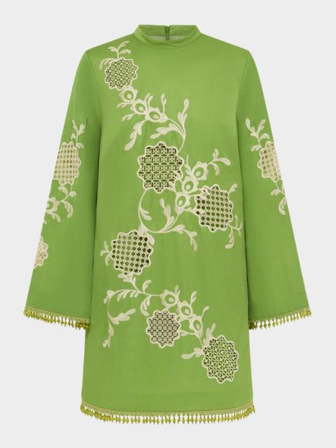 ALÉMAIS Luisa Embroidered Mini Dress