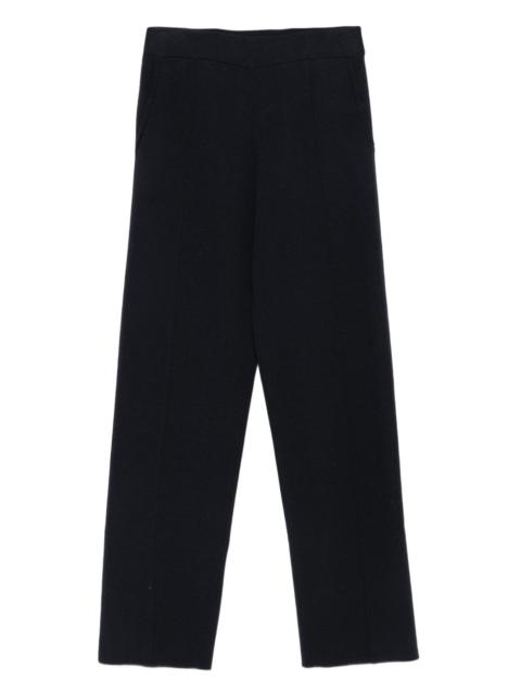 high-waisted straight-leg trousers