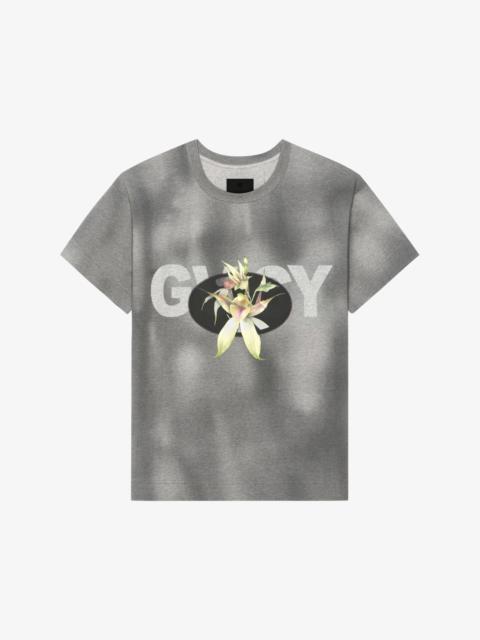 Givenchy GIVENCHY FLOWER BOXY FIT T-SHIRT IN TIE AND DYE COTTON