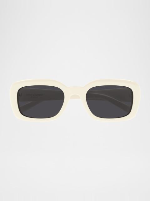 SAINT LAURENT Recycled Acetate Rectangular Sunglasses