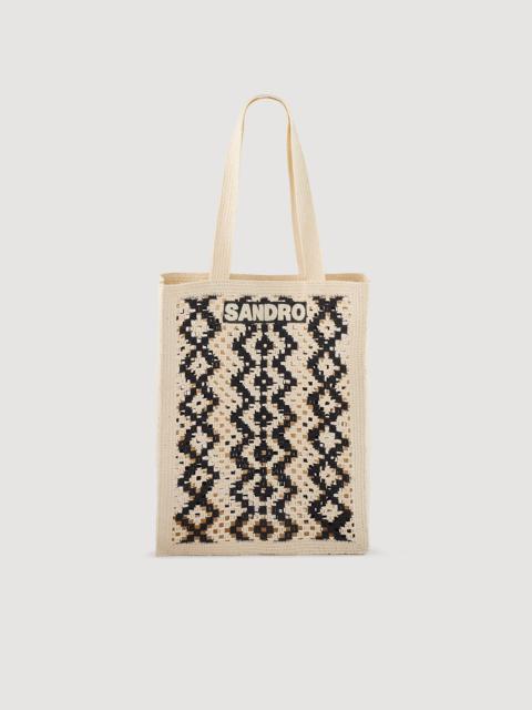 Sandro Crochet tote bag