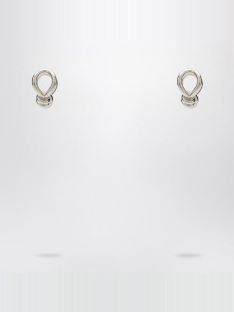 Bottega Veneta Silver earrings with Knot detail.