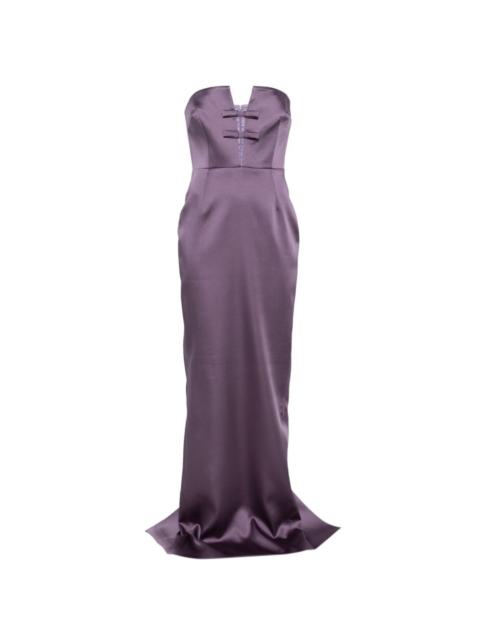THE NEW ARRIVALS ILKYAZ OZEL bow-detail strapless maxi dress