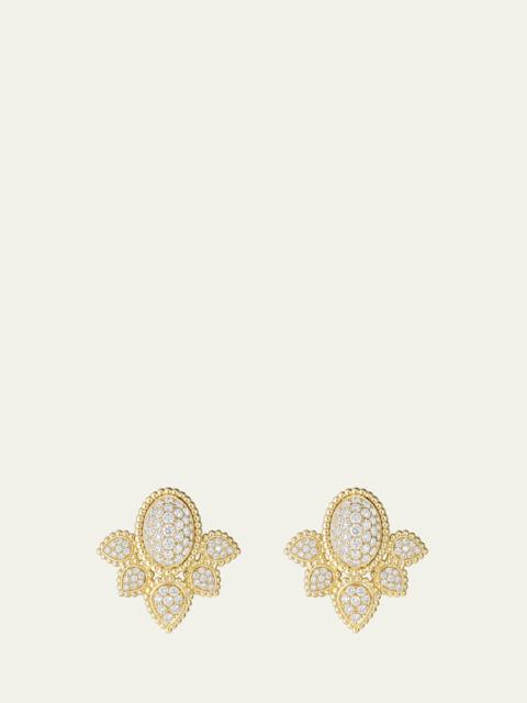 Boucheron Serpent Boheme 18K Yellow Gold Diamond Stud Earrings