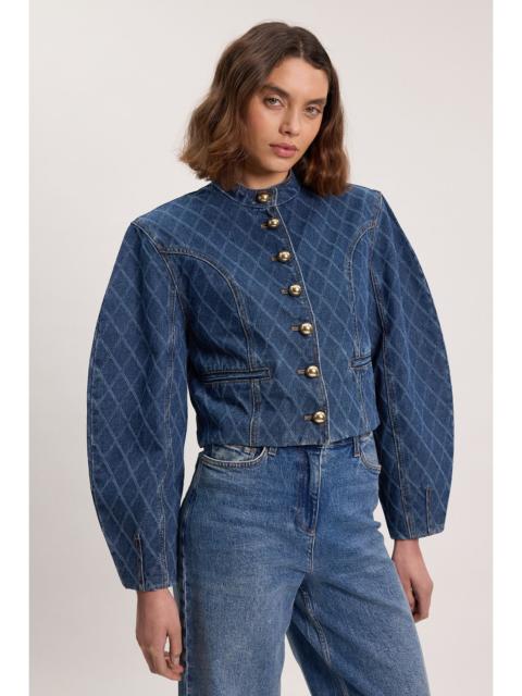 KAREN MILLEN Denim Balloon Sleeve Jacket