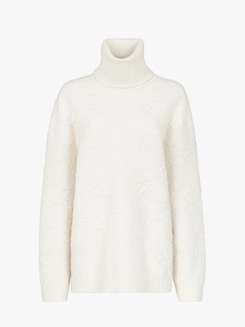 FENDI White wool and cashmere sweater
