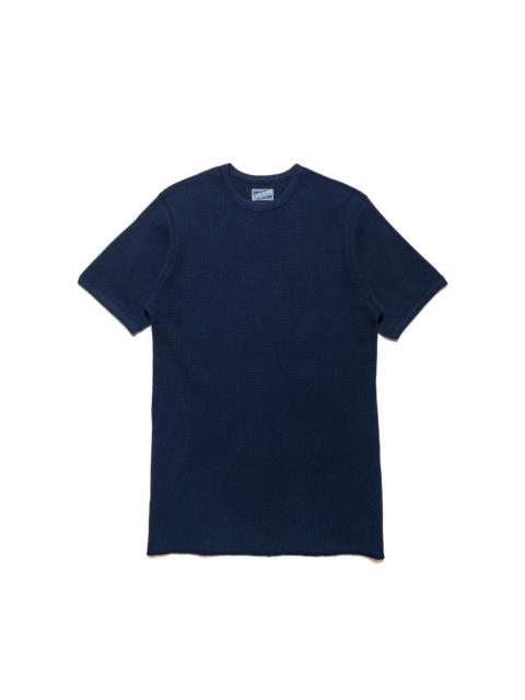 The Real McCoys MC24018 Waffle Thermal Shirt S/S Navy