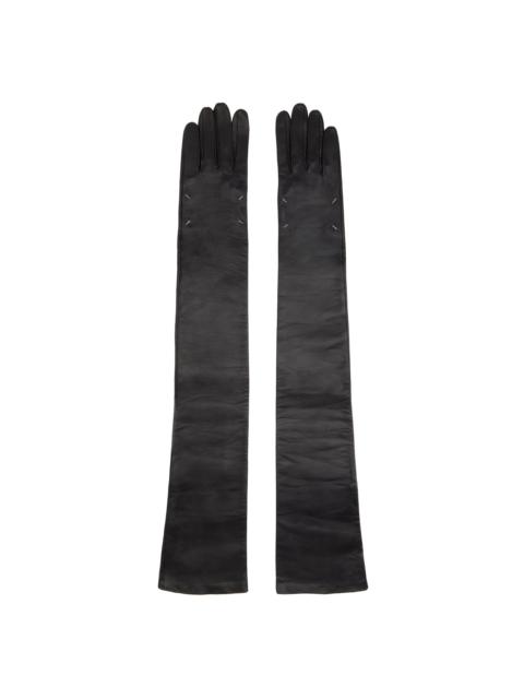 Maison Margiela Black Nappa Long Gloves