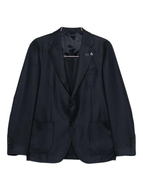 LARDINI Button virgin wool blazer
