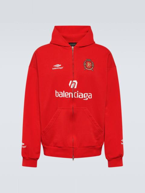 BALENCIAGA Paris Soccer zip-up hoodie