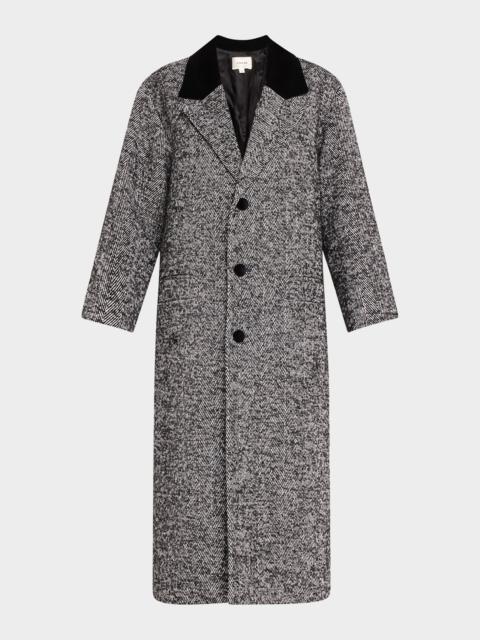 FRAME Long Herringbone Coat