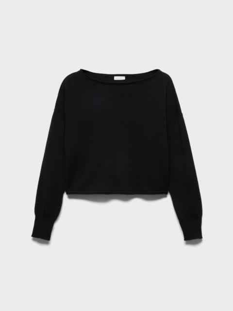 7 For All Mankind BOAT NECK CROPPED SWEATER in Wool