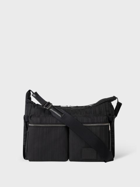 Black 'Shadow Stripe' Cross-Body Bag