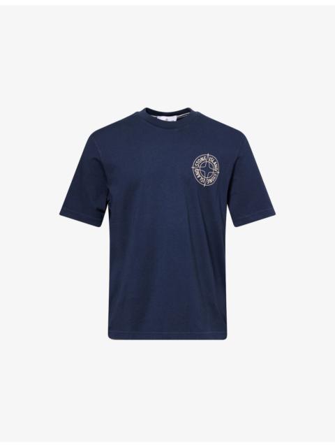 Stone Island Compass Crewneck Cotton-Jersey T-Shirt