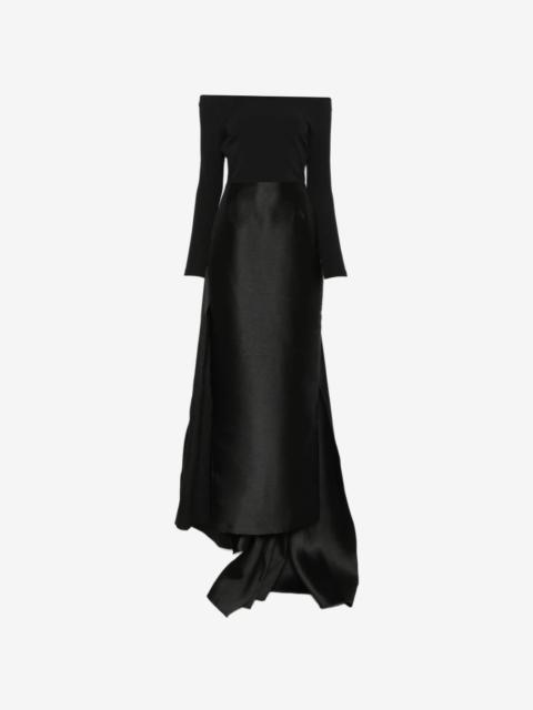 SOLACE LONDON Winslow off-the-shoulder maxi dress