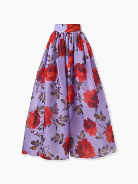 CAROLINA HERRERA Rose-Print Organza Ball Skirt