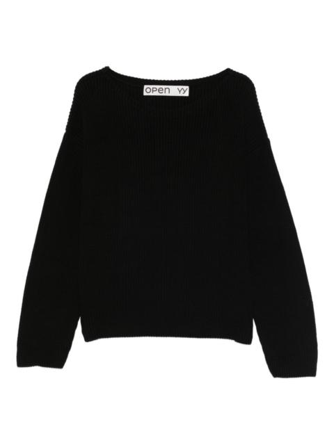 OPEN YY damaged heart sweater