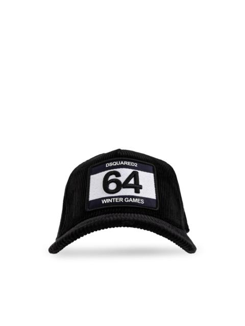 DSQUARED2 logo-patch corduroy cap