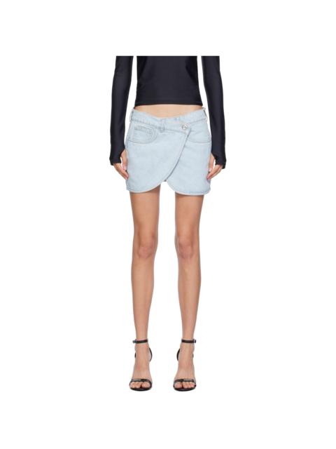 COPERNI Blue Wrap Denim Miniskirt