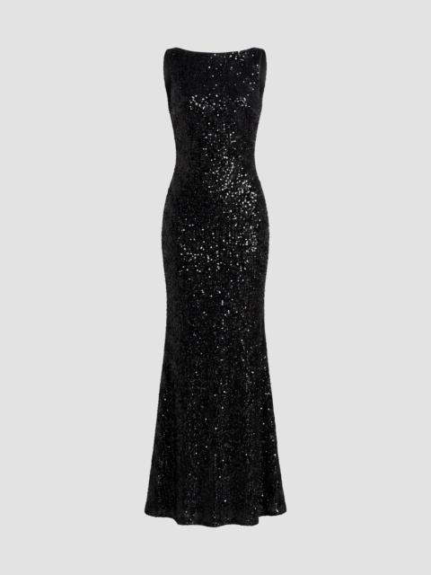 MAC DUGGAL Women's Sequin Sleeveless Sheath Gown - Black