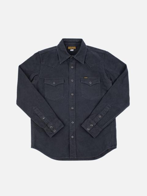 Iron Heart 9oz Raised Whipcord Western Shirt - Black