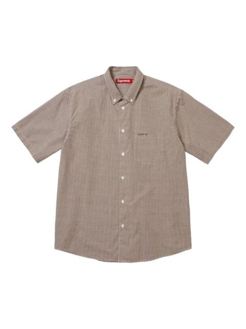 Supreme Supreme SS26 Gingham S/S Shirt 'Brown' SUP-SS26-356-BRN