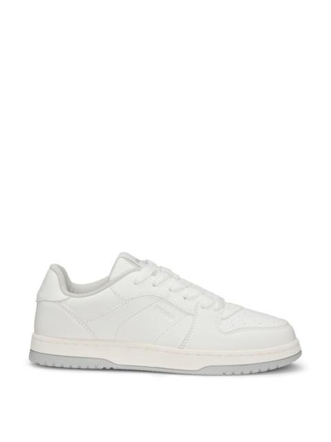 HUGO ALL-WHITE TRAINERS WITH FAUX-LEATHER UPPERS