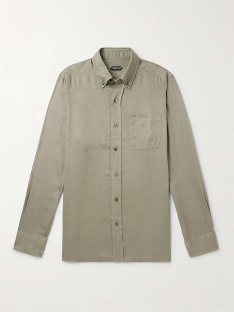 Button-Down Collar Lyocell-Poplin Shirt