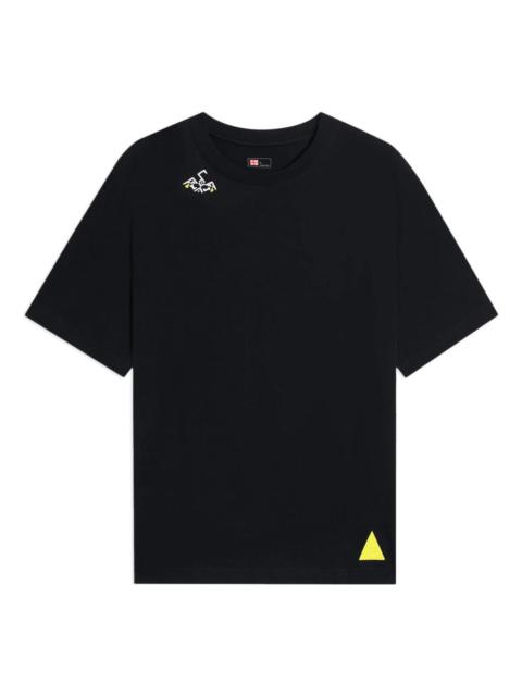 Li-Ning Li-Ning Geometry Graphic T-shirt 'Black Yellow' AHSSB29-4