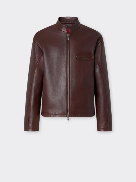 Ferrari High-Neck Leather Jacket