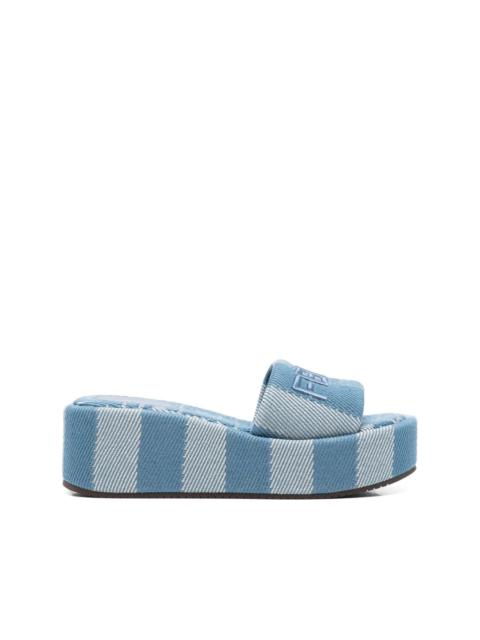 logo-embroidered slides