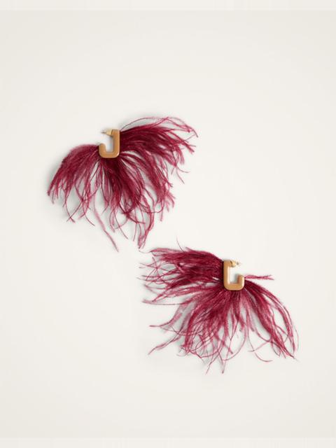 La DoubleJ Ostrich Earrings