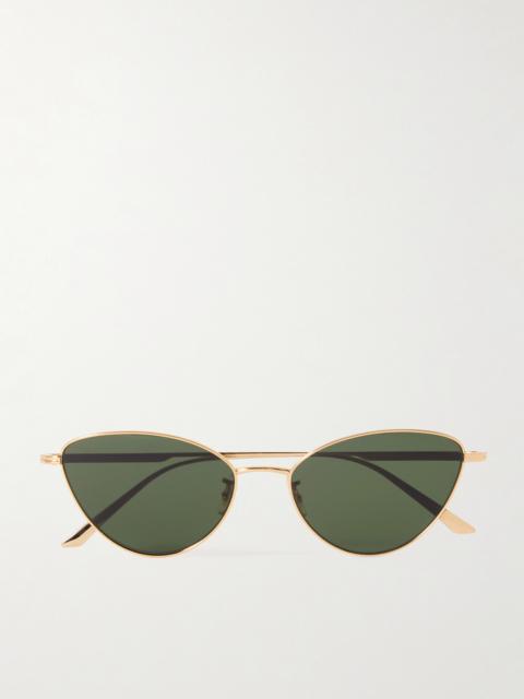 Oliver Peoples + Khaite 1998c Cat-eye Gold-tone Sunglasses