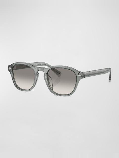 Brunello Cucinelli Men's Acetate Square Sunglasses