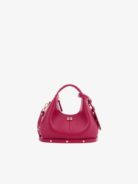 GANNI MINI HOBO BAG STUDS IN RED
