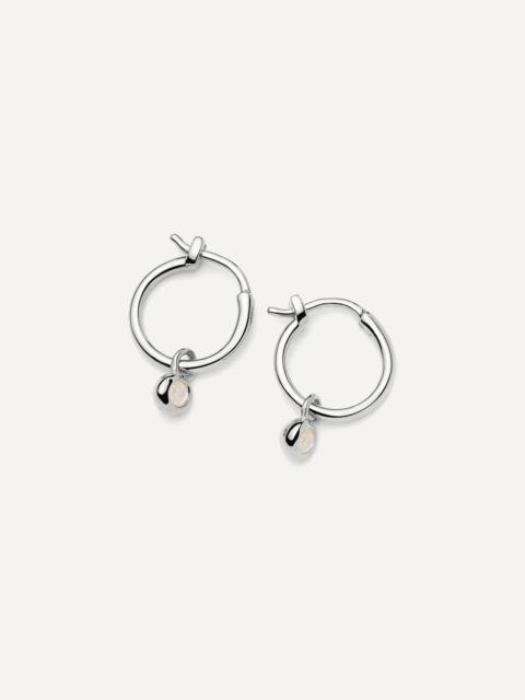MISSOMA Sterling Silver June Birthstone Mini Charm Hoop Earrings