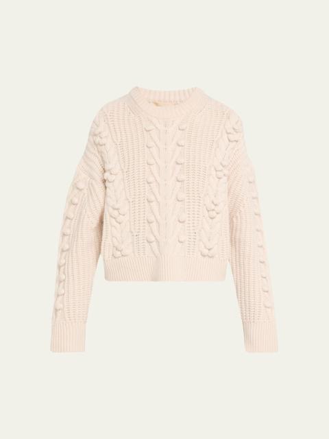 ULLA JOHNSON Rosamunde Puff-Sleeve Ruffle Chiffon Midi Dress