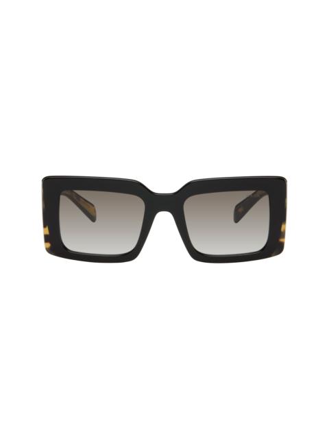 Prada Black & Brown Square Sunglasses