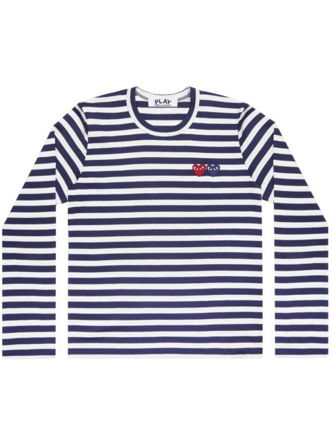 Stripes With Red And Blue Heart Men
