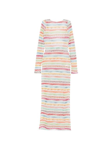 open lace back dress Ribbed Sleeveless Knit Long Dress - Khaki main image 1