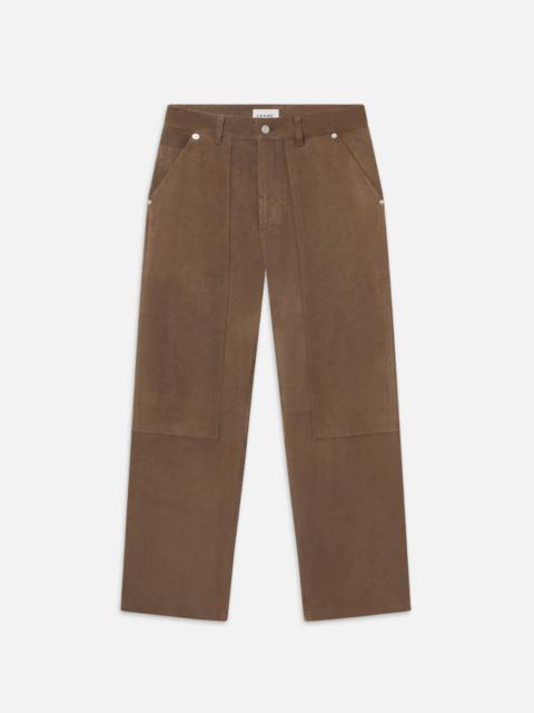 Suede Workwear Pant in Soft Mocha