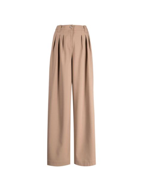 Brae pleated wide-leg trousers